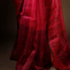 Blush Blossom Pink Pure Organza Silk Saree