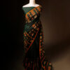 Harmony in Nature Green and Orange Handloom Silk Cotton Saree