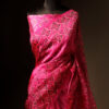 Whispering Petals Baby Pink Pure Organza Silk Saree