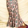Pure Handloom Peach Modal Silk Saree