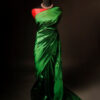 Pure Hand block Printed Parrot Green Silk saree