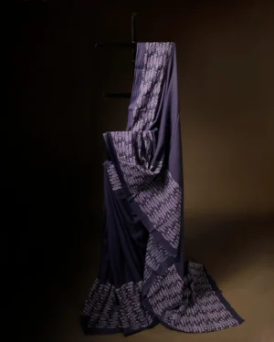 Royal Amethyst Purple Mul Cotton Saree