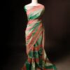 Light Green and orange Color Silk Cotton Saree
