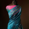 Pure Blue and pink color Silk Cotton Saree