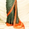 Pure Handloom Pine Green Modal Silk Saree