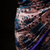 Pure Hand block Printed Dark Blue Raw Silk saree