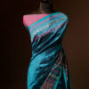 Pure Blue and pink color Silk Cotton Saree