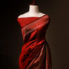 Maroon Handloom Silk Cotton Saree