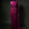 Purple Colour Printed Chiffon Silk Saree
