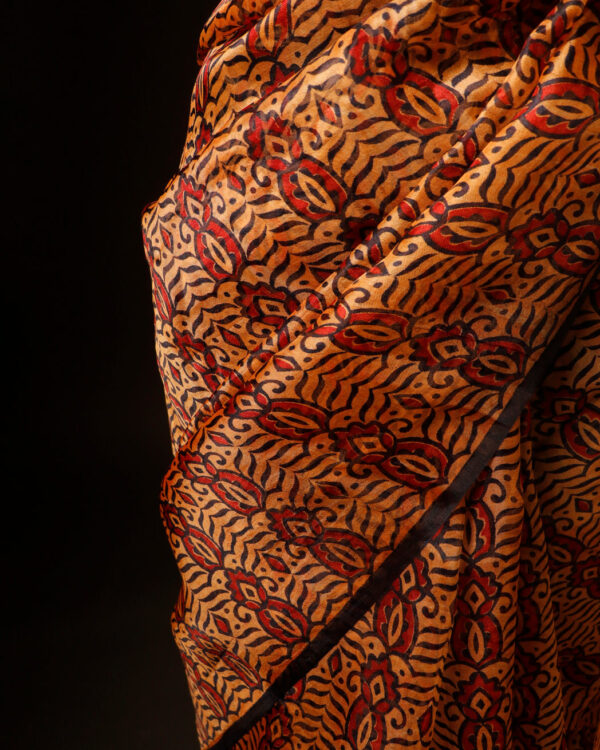 Apricot Dream Printed Pure Organza Silk Saree
