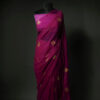Purple Colour Printed Chiffon Silk Saree