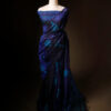 Midnight Elegance Ink Blue Handloom Silk Cotton Saree