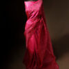 Whispering Petals Baby Pink Pure Organza Silk Saree