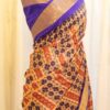 Majesty Blue and Maroon Printed Kanchipuram Silk Saree