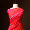 Pinkish Red Silk Cotton Saree