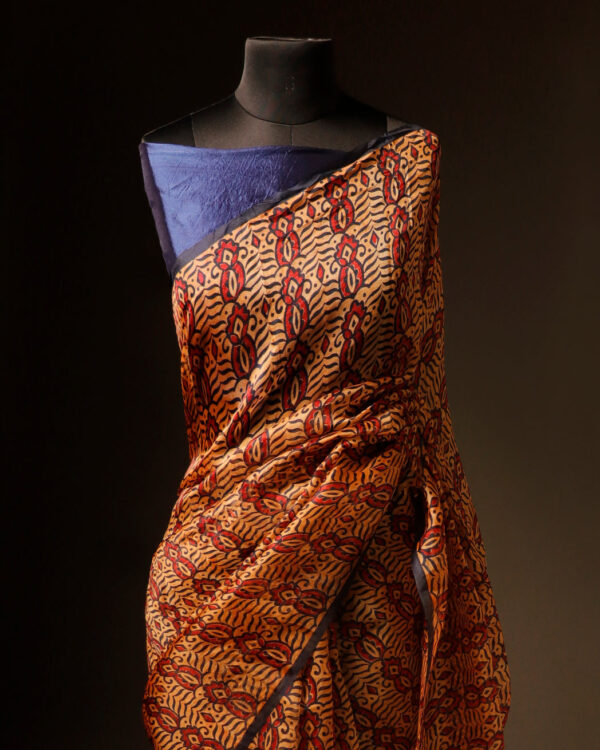 Apricot Dream Printed Pure Organza Silk Saree