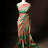 Light Green and orange Color Silk Cotton Saree