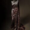 Sage Serenity Green and Beige Printed Pure Raw Silk Saree