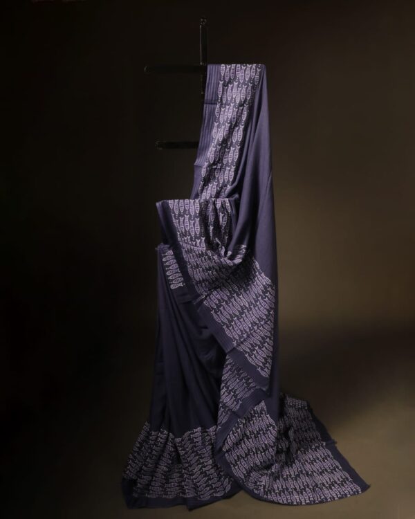 Royal Amethyst Purple Mul Cotton Saree