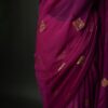 Purple Colour Printed Chiffon Silk Saree