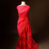 Pinkish Red Silk Cotton Saree