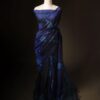 Midnight Elegance Ink Blue Handloom Silk Cotton Saree