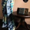 Pure Hand Block Printed Black Desi Tussar Silk Saree