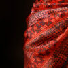 Mystic Mocha Maroon and Black Printed Pure Organza Silk Saree