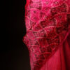Whispering Petals Baby Pink Pure Organza Silk Saree