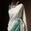 Serenity in Green Pastel Green Pure Dupion Silk Saree