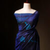 Midnight Elegance Ink Blue Handloom Silk Cotton Saree