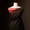 Pure Black and Red Silk Cotton Saree