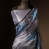 Silver Mist Grey Pure Organza Silk Saree
