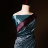 Pure Hand block Blue and black Raw Silk saree