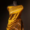 Greenish Gold Colour Silk Cotton Saree