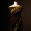 Dark brown color Silk Cotton Saree