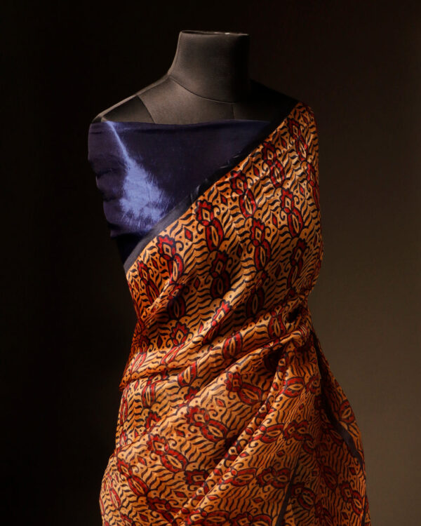 Apricot Dream Printed Pure Organza Silk Saree