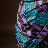 Pure Hand block Printed Blue and Black Raw Silk saree