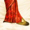 Pure Handloom Ferrari Red Modal Silk Saree