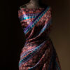 Pastel Palette Light Grey Multicolor Printed Pure Organza Silk Saree