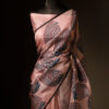 Pastel Petal Light Pink Pure Organza Silk Saree