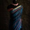 Pure Handloom Prussian Blue Silk Cotton Saree