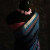 Pure Handloom Prussian Blue Silk Cotton Saree