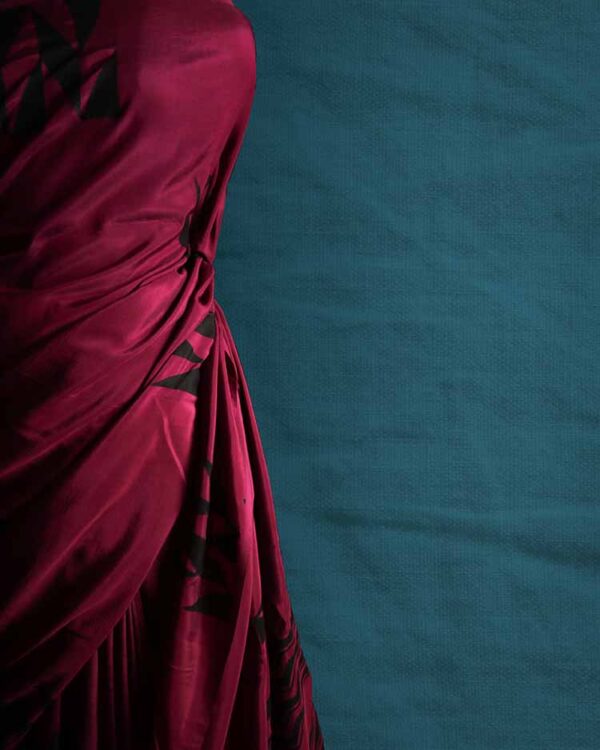 Fancy Saree H S Silk Hand block Printed