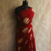 Crimson Red Mul Cotton Saree