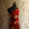 Crimson Red Mul Cotton Saree