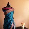 Pure Block Printed Desi Tussar Silk Saree