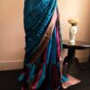 Pure Block Printed Desi Tussar Silk Saree