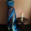 Peacock Green Pure Dupion Silk Saree
