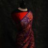 Pure Hand Block Printed drapes Raw Silk Saree